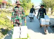 Bukan Alat Berat, Gerobak Sorong Percepat Pembangunan TMMD Bojonegoro
