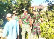 Satgas TMMD 129 Bojonegoro Tebang Bambu Liar Demi Selamatkan Aliran Sungai