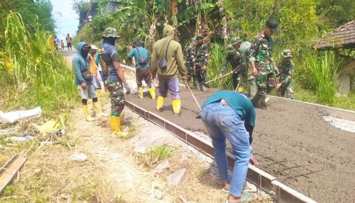 Akses Warga Makin Lancar, Satgas TMMD 129 Bojonegoro Genjot Pembangunan Jalan Mundu