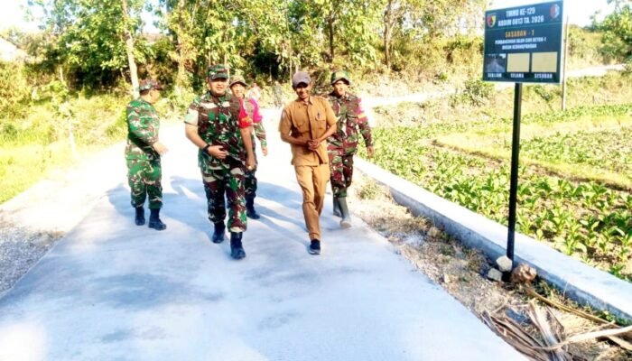 Pastikan Tak Ada Kendala, Dandim Bojonegoro Sidak Proyek TMMD di Kesongo