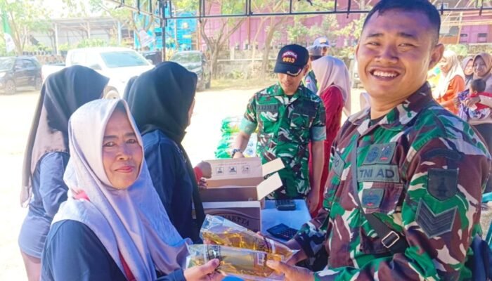 Warga Kesongo Sumringah, Bazar TMMD 129 Bojonegoro Ringankan Belanja Keluarga