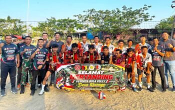 Turnamen Voli TMMD 129 Bojonegoro Jadi Magnet Warga Desa Kesongo