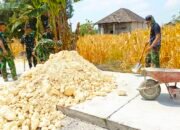 TMMD ke 129 Bojonegoro Rapikan Bahu Jalan Cor Beton Demi Keselamatan Warga
