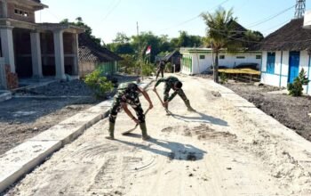 TMMD 129 Bojonegoro Kebut Drainase, Jalan Desa Kesongo Makin Tangguh