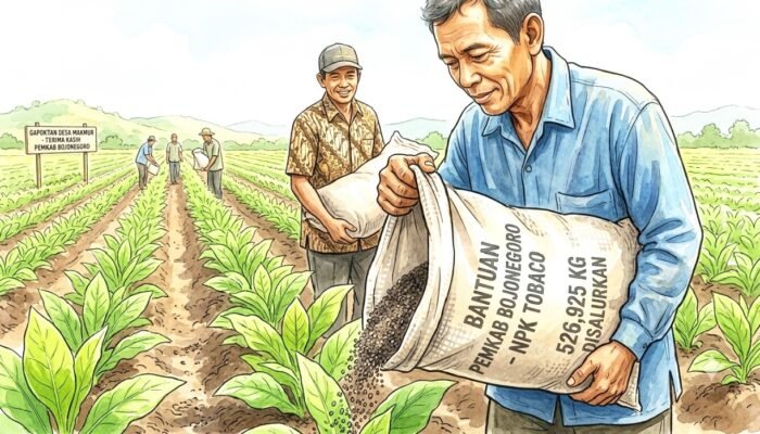 Kabar Baik untuk Petani Tembakau Bojonegoro, Ribuan Hektare Lahan Kini Dapat Dukungan Pupuk