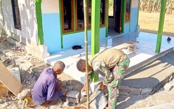 Rumah Mbah Kasiman Disulap Satgas TMMD 129 Bojonegoro, Kini Tinggal Finishing