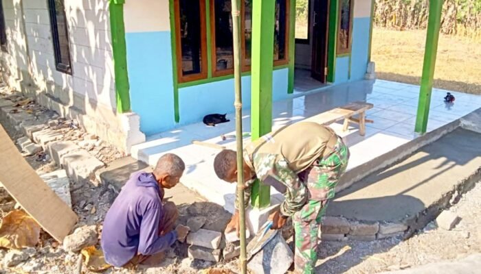 Rumah Mbah Kasiman Disulap Satgas TMMD 129 Bojonegoro, Kini Tinggal Finishing