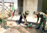 Tinggal Pasang Keramik, Mushola Rest Area TMMD 129 Bojonegoro Segera Dibuka
