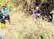 Sungai Kesongo Dipenuhi Sampah, TMMD Bojonegoro Turun Tangan