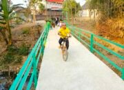 TMMD Bojonegoro Bangun Jembatan Brang Etan, Anak-anak Kini Mudah Mengaji