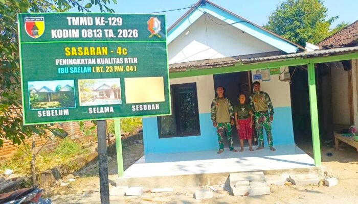 TMMD Bojonegoro ke-129 Rampungkan RTLH Ibu Saelah di Desa Kesongo