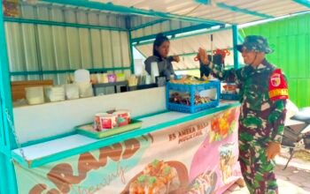 Penataan Rest Area Kesongo Dimulai, UMKM Diarahkan Tempati Booth Container TMMD ke 129 Bojonegoro