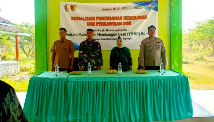 Dukung TMMD 129 Bojonegoro, DP3AKB Sosialisasikan Pencegahan Perkawinan Anak di Desa Kesongo