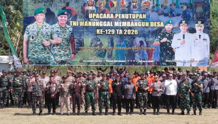 TMMD 129 Bojonegoro Berakhir, Kesongo Ditinggalkan Jalan Beton hingga Air Bersih