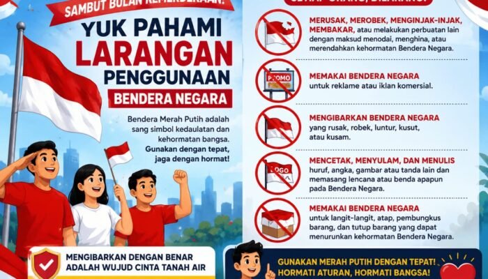 Ternyata Ada Larangan Saat Mengibarkan Bendera Merah Putih