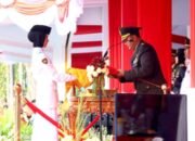 HUT RI ke-81 di Bojonegoro, Upacara Penurunan Bendera Berlangsung Khidmat
