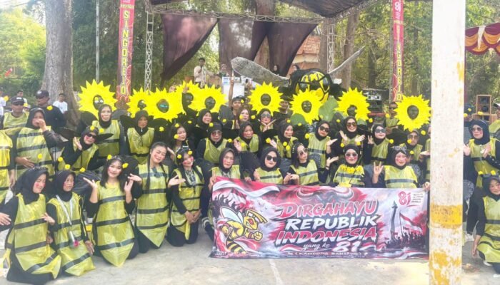 Karnaval HUT RI Timbuan Tambak Menjangan Lamongan Heboh, Ada Ogoh-ogoh hingga Kostum Lebah