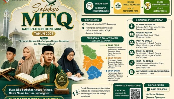 Buru Bibit Berbakat Hingga Pelosok, Pemkab Bojonegoro Gelar MTQ 2026