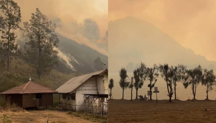 Kebakaran Gunung Semeru Makin Dekat, Ranu Kumbolo Mulai Tertutup Asap