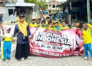 Semarak HUT RI, SDN 01 Tambakmenjangan Sarirejo Lamongan Gelar Jalan Sehat