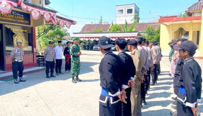 Koramil Laren Lamongan dan Polsek Kompak Turun Jalan, Ini yang Dilakukan