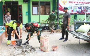Kodim Bojonegoro Bangun Fasilitas Garjas di Pesantren, Santri Siap Jadi Prajurit