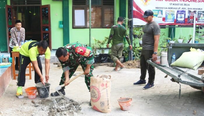 Kodim Bojonegoro Bangun Fasilitas Garjas di Pesantren, Santri Siap Jadi Prajurit