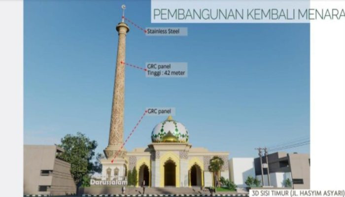 Wajah Baru Masjid Agung Bojonegoro Mulai Terlihat, Ada 6 Proyek Besar