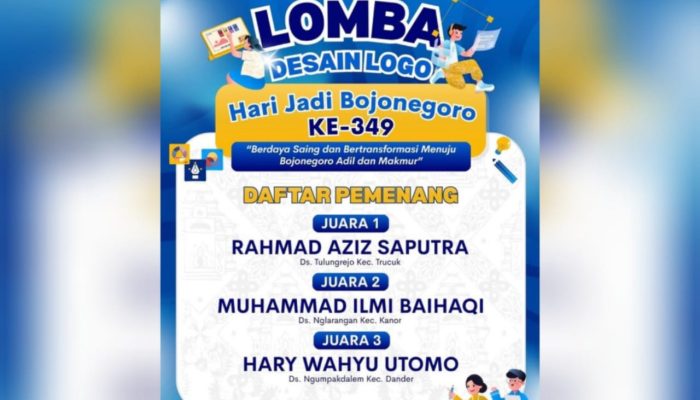 3 Kreator Bojonegoro Juara Desain Logo HJB ke-349, Karya Ini Jadi Logo Resmi