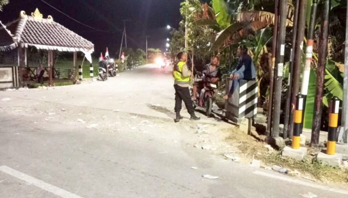 Cegah Kriminalitas, Polisi Sisir Wilayah Sukosewu Bojonegoro hingga Tengah Malam