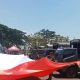 Merah Putih 10×20 Meter Membentang di Bojonegoro, TNI dan Pelajar Kompak