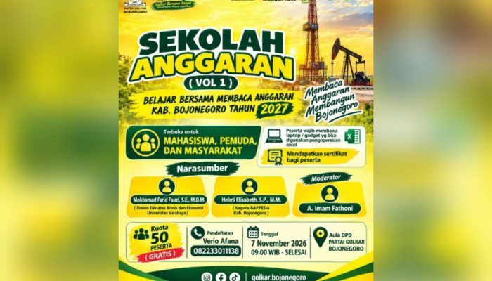 Golkar Bojonegoro Gelar Sekolah Anggaran, Mahasiswa Soroti Transparansi APBD