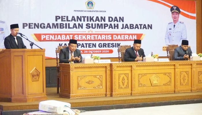 Bupati Gresik Lantik Pj Sekda Baru, Ini Tantangan yang Harus Dihadapi